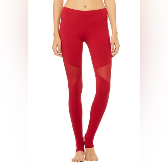 Alo Yoga Coast Mesh Legging Red - Picture 1 of 10